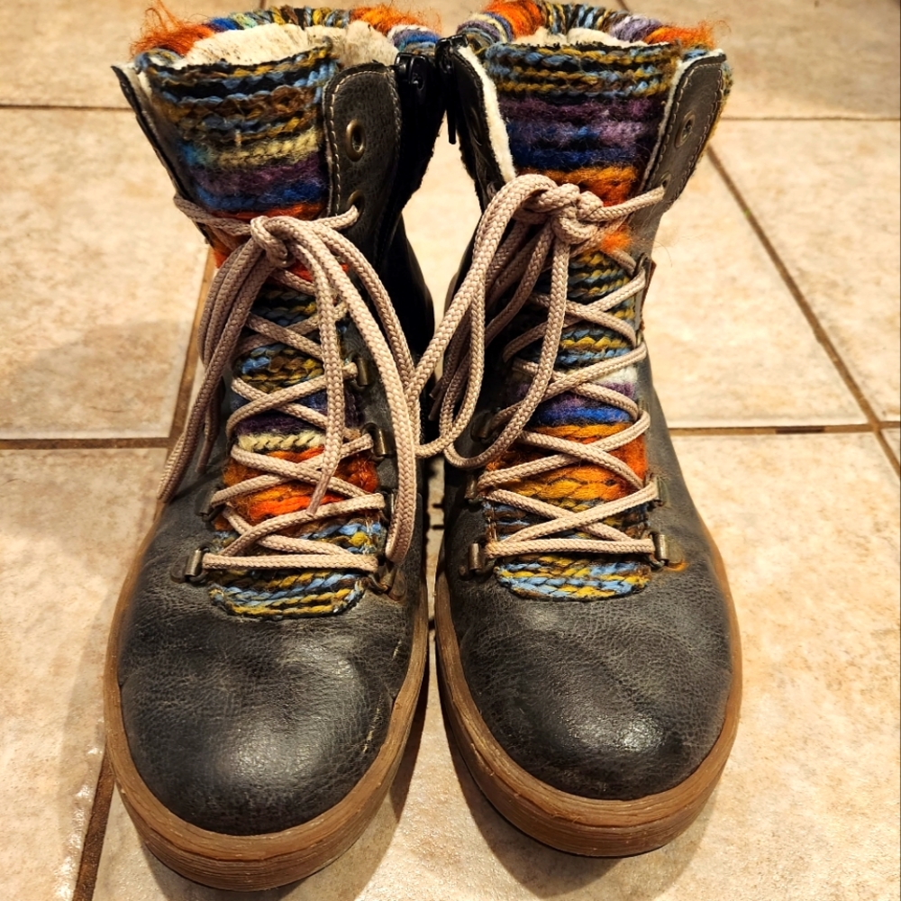 Grey Rieker Felicitas 43 Boots,  size 38